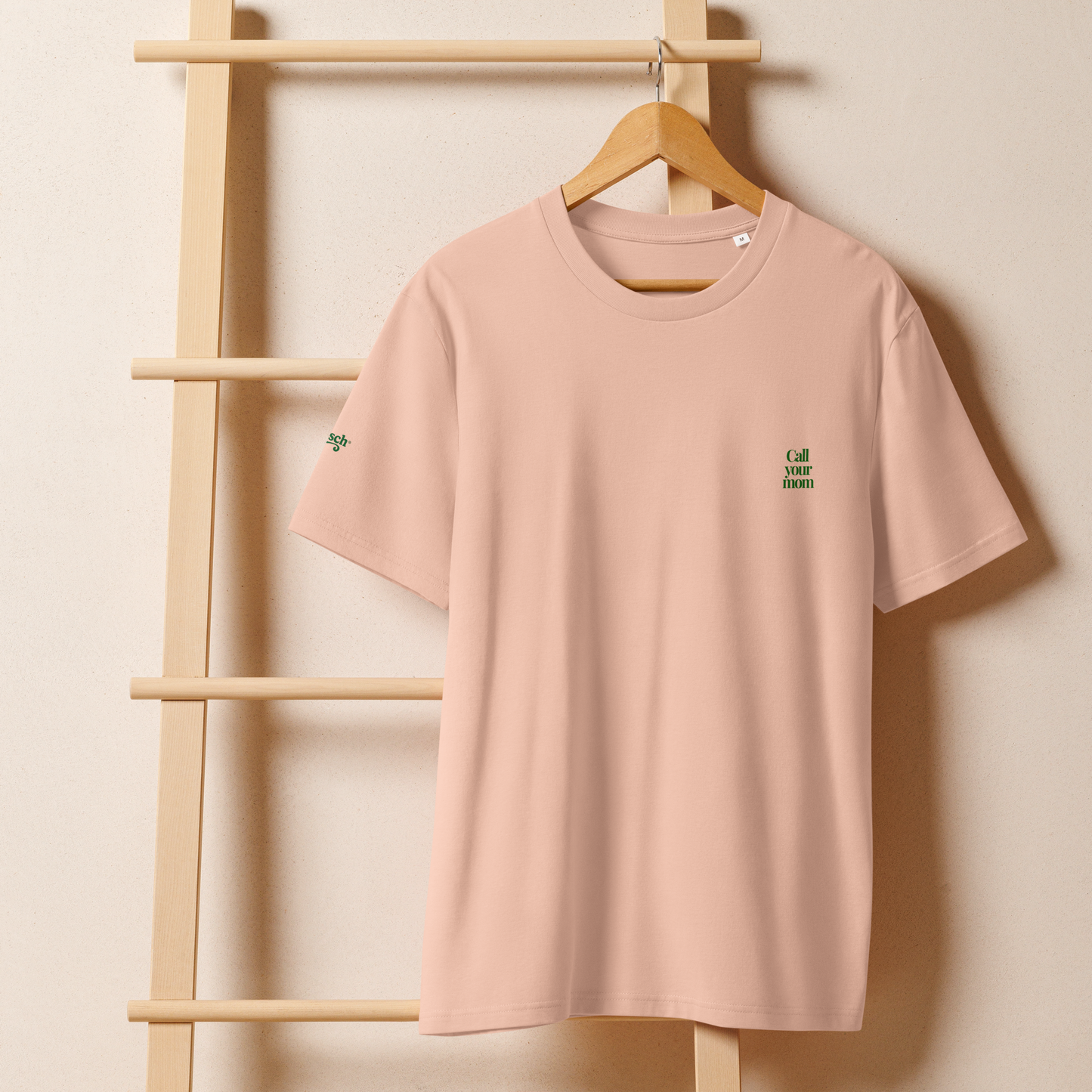 Call Your Mom Organic Cotton Tee Salmon Pink