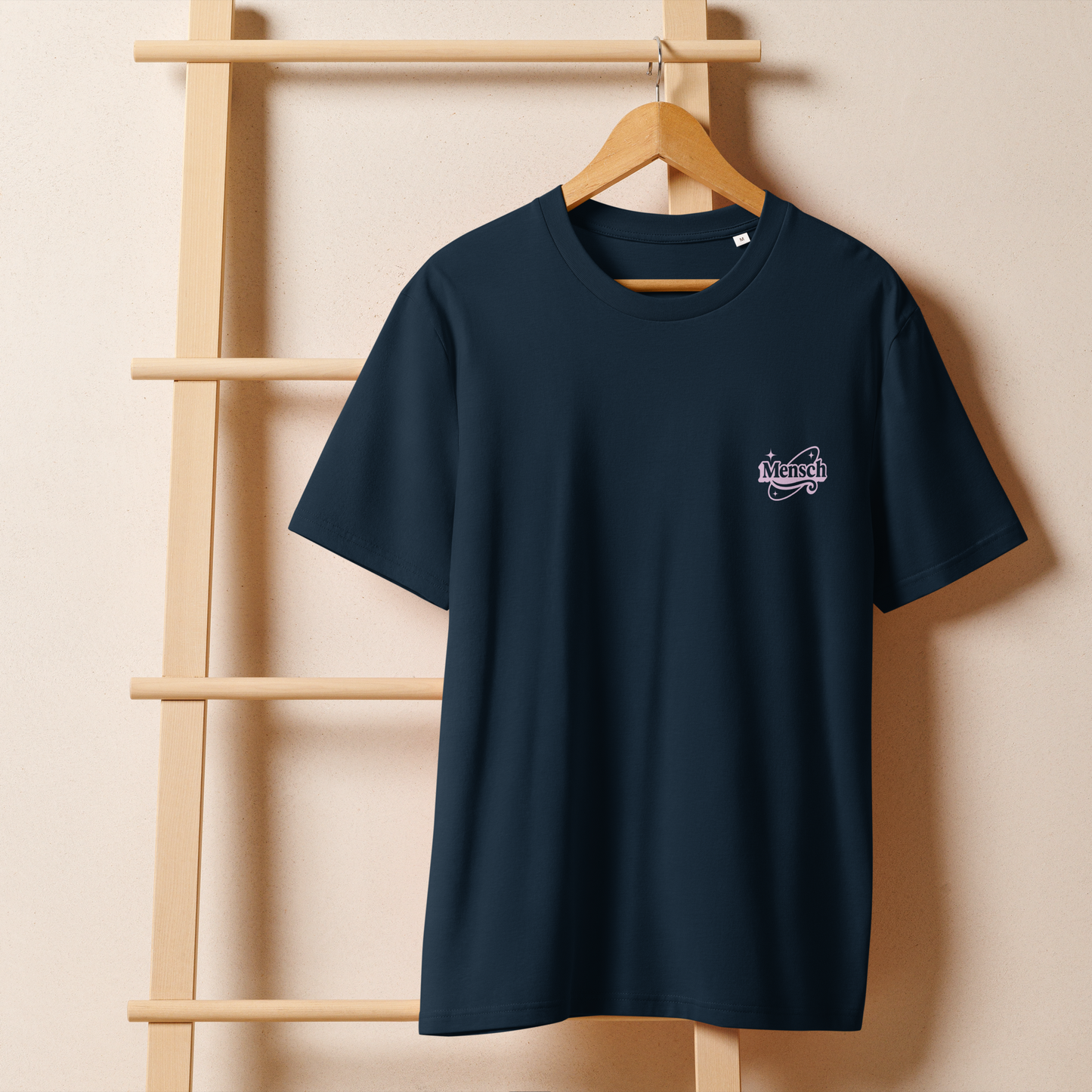 Mensch Logo Organic Cotton Tee Navy