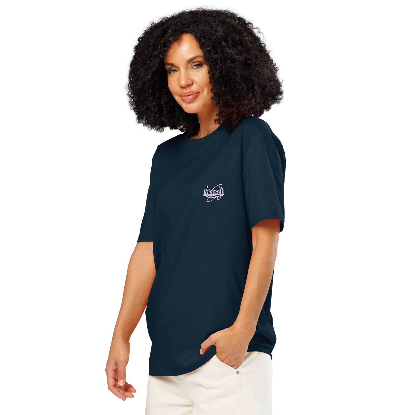Mensch Logo Organic Cotton Tee Navy