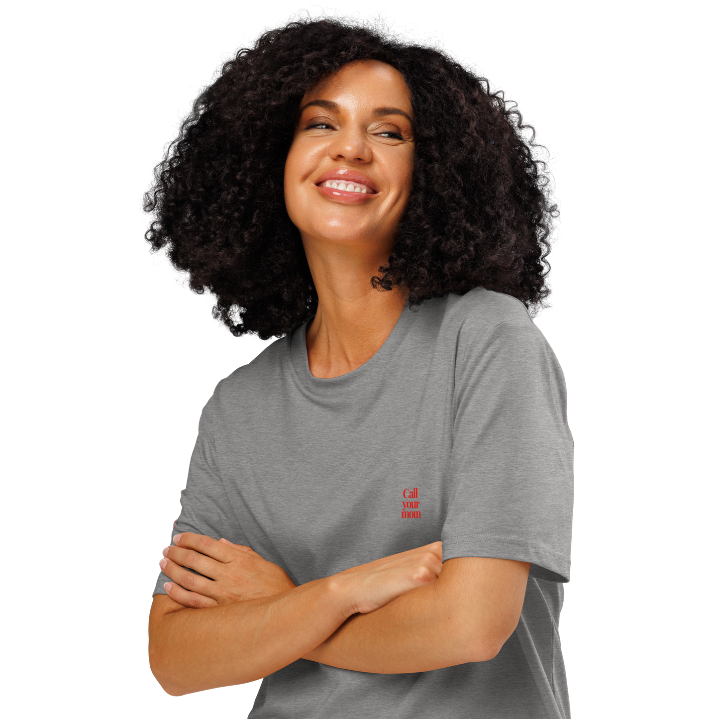 Call Your Mom Organic Cotton Tee Grey