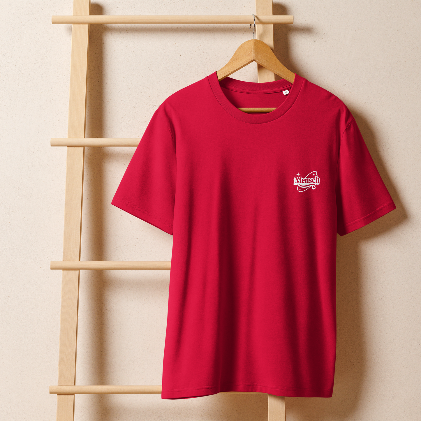 Mensch Logo Organic Cotton Tee Red