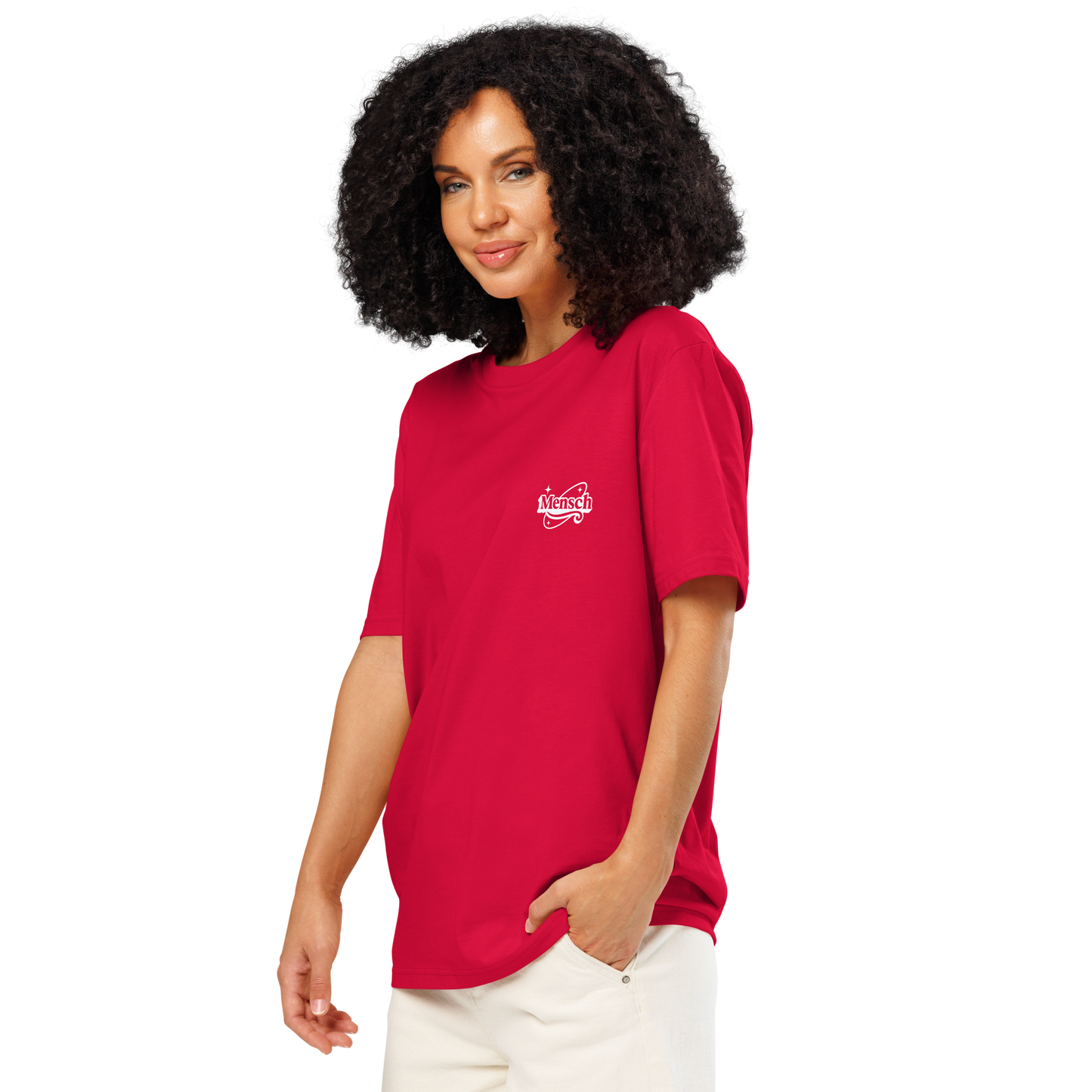 Mensch Logo Organic Cotton Tee Red